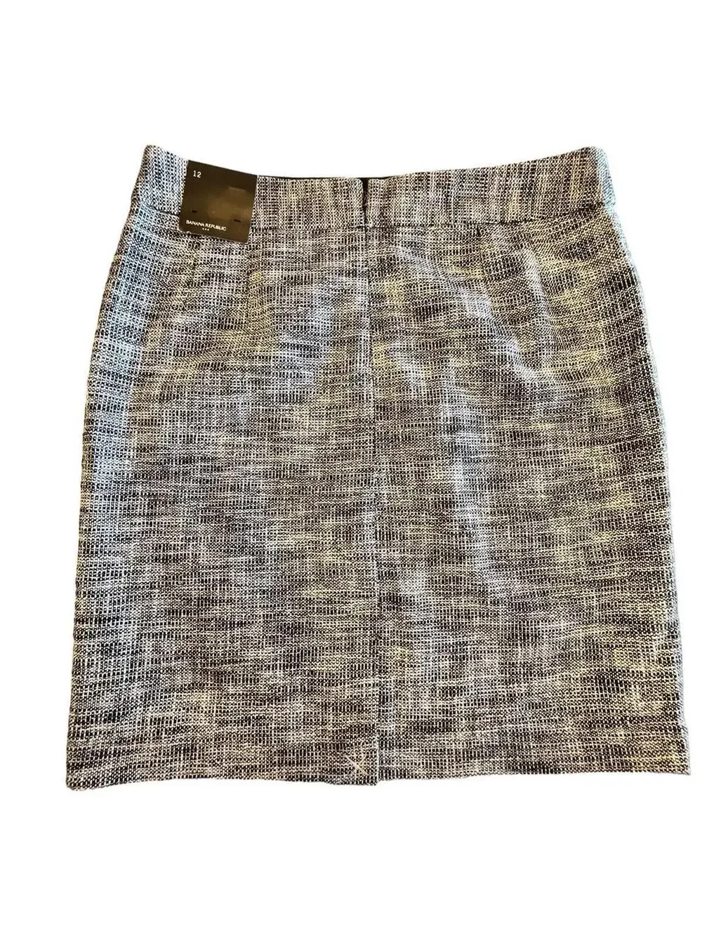 Banana Republic Pencil skirt NWT womens sz 12 woven knit black and white short